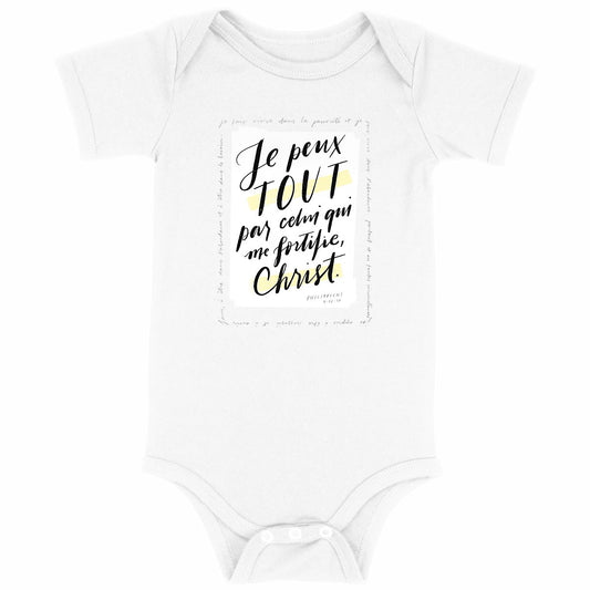Par Christ qui me fortifie / Body bébé - face_blanc