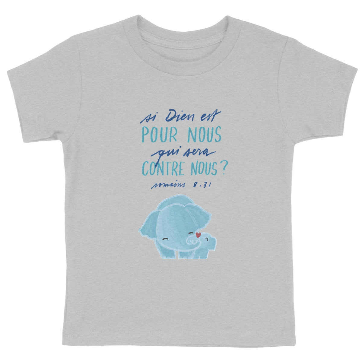 Dieu est pour nous / T-shirt enfant épais - face_gris
