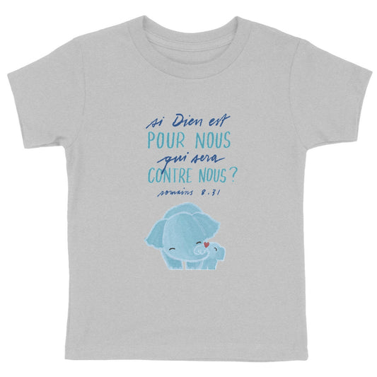 Dieu est pour nous / T-shirt enfant épais - face_gris