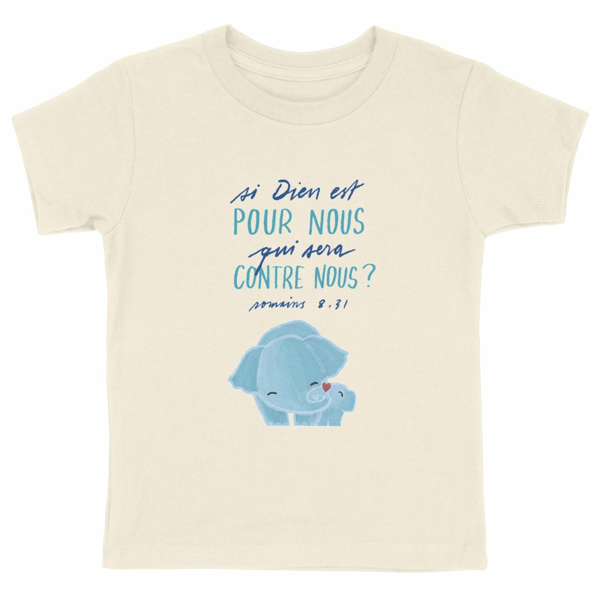 Dieu est pour nous / T-shirt enfant épais - face_naturel
