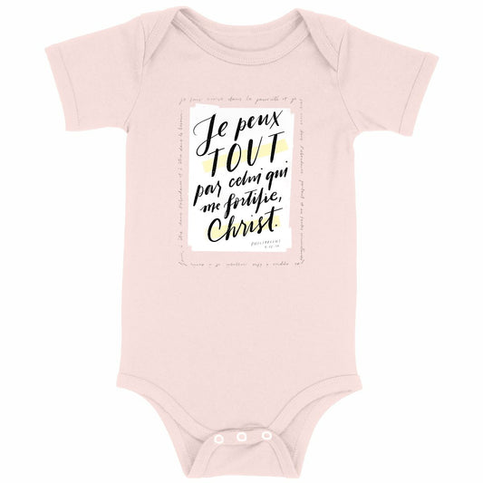 Par Christ qui me fortifie / Body bébé - face_rose