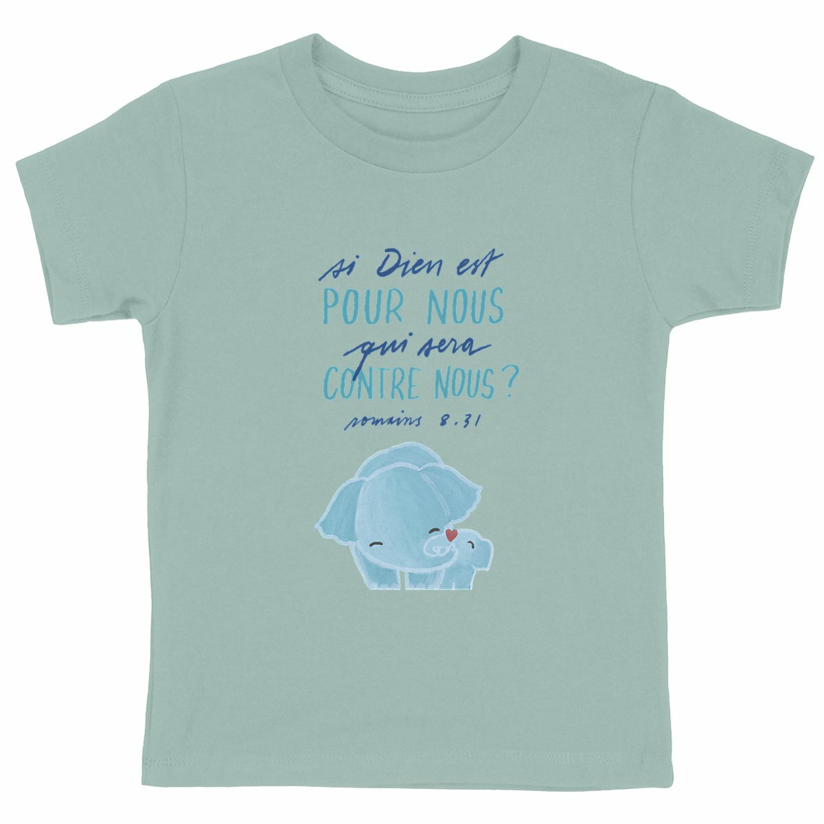 Dieu est pour nous / T-shirt enfant épais - face_vert