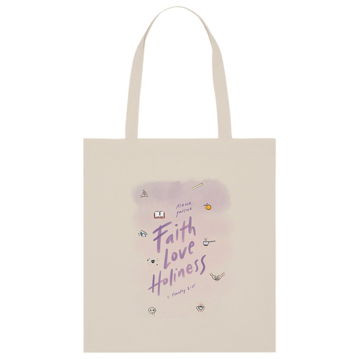 Faith Love Holiness / Light totebag 100% organic cotton