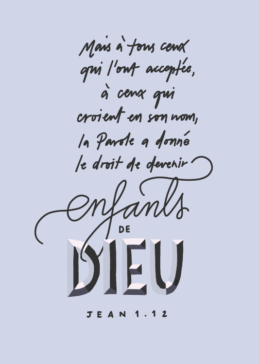 Le droit donné de devenir enfants de Dieu / Jean 1.12